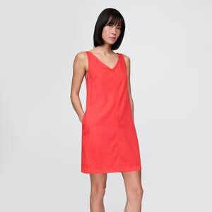 Gap UltraSoft Denim Mini Dress in Tomato Red